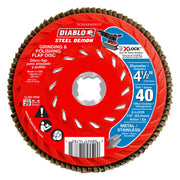 Diablo DCX045040X03F 4-1/2 in. 40 Grit X-LOCK Steel Demon Flap Discs for Metal (3-Pack)