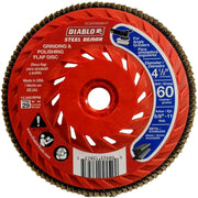 Diablo DCX045060B01F 4-1/2 Inch Steel Demon Flap Disc 60 Grit - with Speed Hub