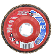 Diablo DCX045060X01F 4-1/2 Inch 60-Grit Flap Disc for X-Lock and All Grinders