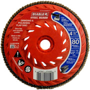 Diablo DCX045080B01F 4-1/2 Inch Steel Demon Flap Disc 80 Grit - with Speed Hub