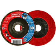 Diablo DCX045080N01F 4-1/2 Inch Steel Demon Flap Disc 80 Grit - Type 29