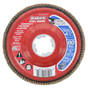 Diablo DCX045080X01F 4-1/2 Inch 80-Grit Flap Disc for X-Lock and All Grinders