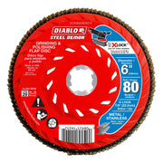 Diablo DCX060080X01F 6 in. 80 Grit X-LOCK Steel Demon Flap Disc for Metal