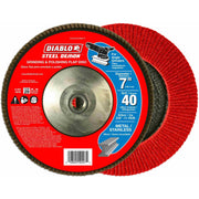 Diablo DCX070040B01F 7 Inch Steel Demon Flap Disc 40 Grit with Hub