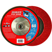 Diablo DCX070060B01F 7 Inch Steel Demon Flap Disc 60 Grit with Hub