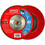 Diablo DCX070080B01F 7 Inch Steel Demon Flap Disc 80 Grit with Hub