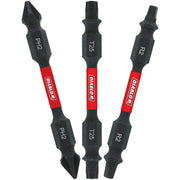 Diablo DDEV25-S3 2-1/2 Inch Double-Ended Phillips, Square and Torx Drive Bit Assorted Pack , 3-Piece