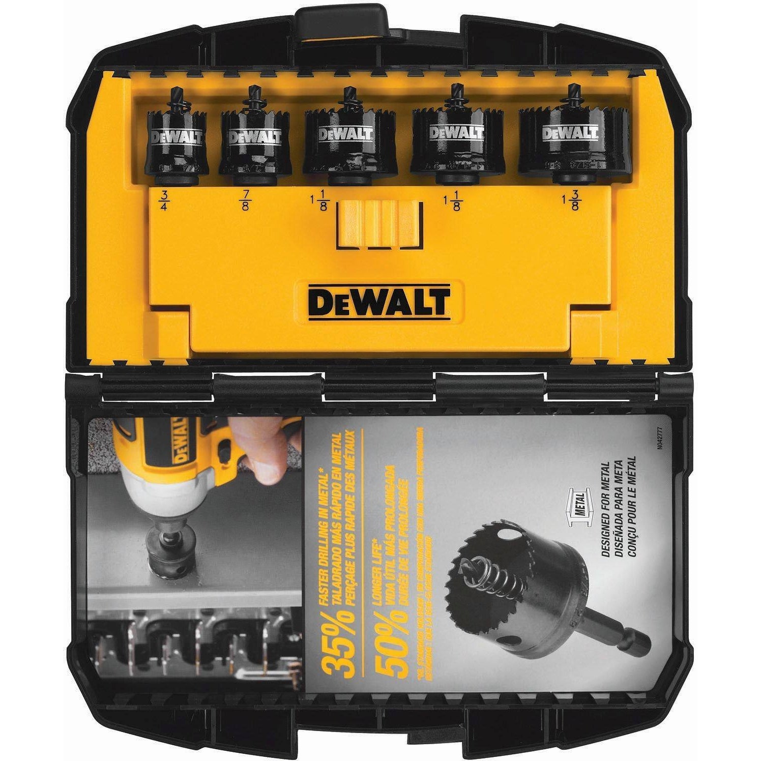 DeWalt D1800IR5 5-Piece Impact Hole Saw Set