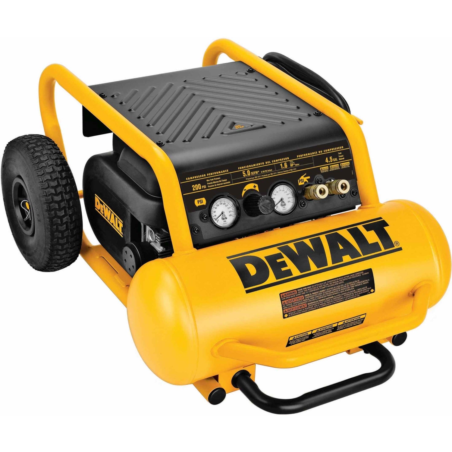 DeWalt D55146 1.6 HP Continuous, 200 PSI, 4.5 Gallon Compressor