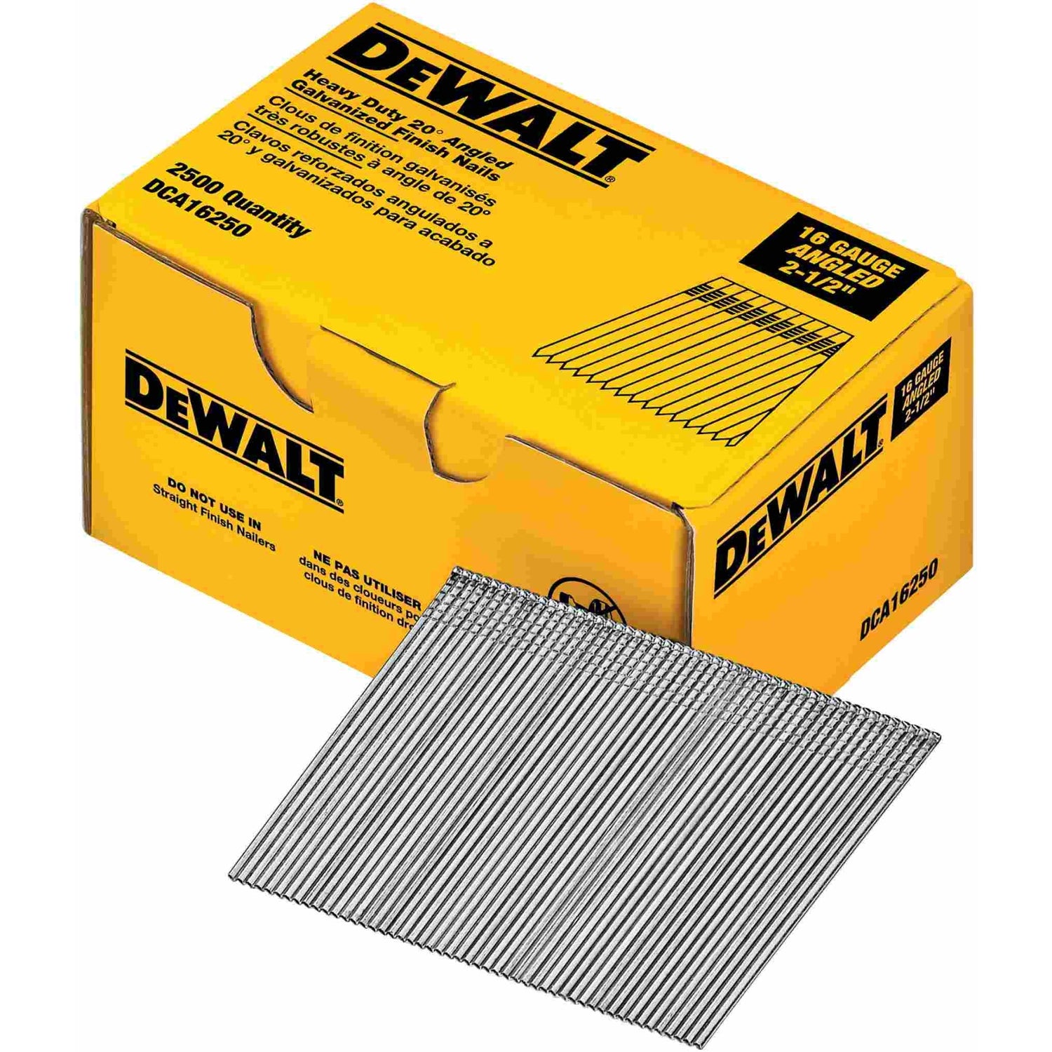 DeWalt DCA16250 20-Degree Angled Finish Nail