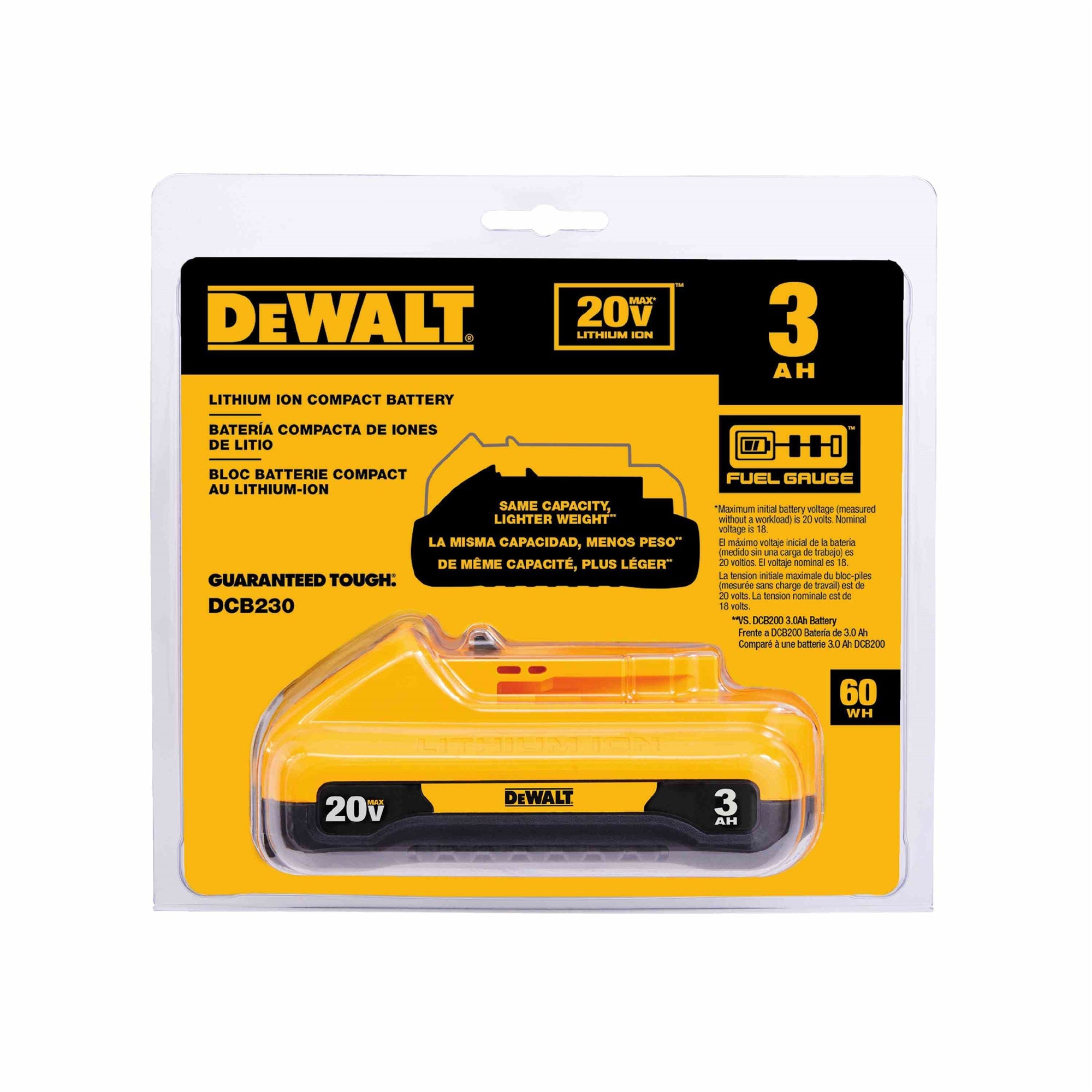 DeWalt DCB230 20V MAX 3.0Ah Compact Battery (PROMO)