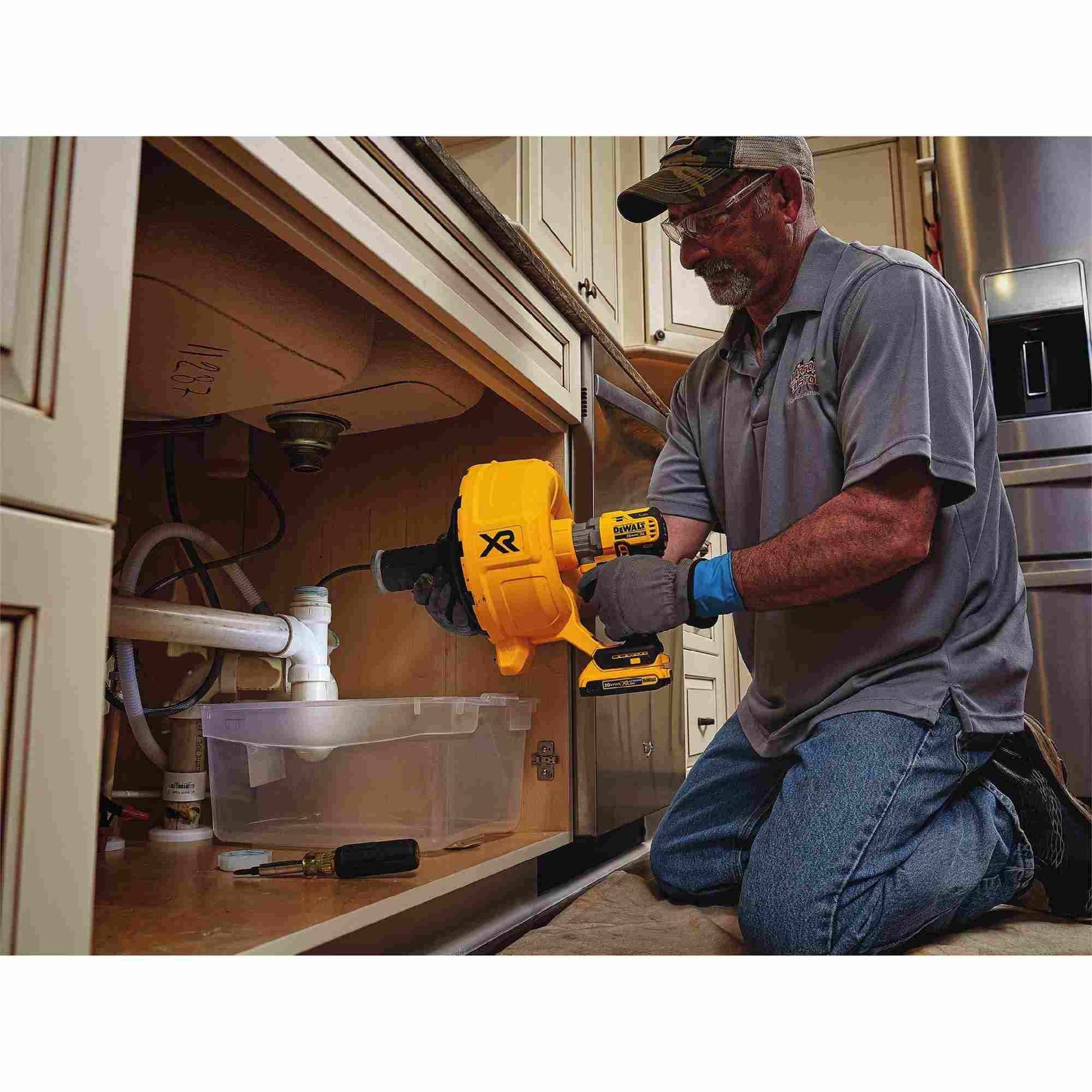 DeWalt DCD200D1 20V Max XR Brushless Drain Snake Kit