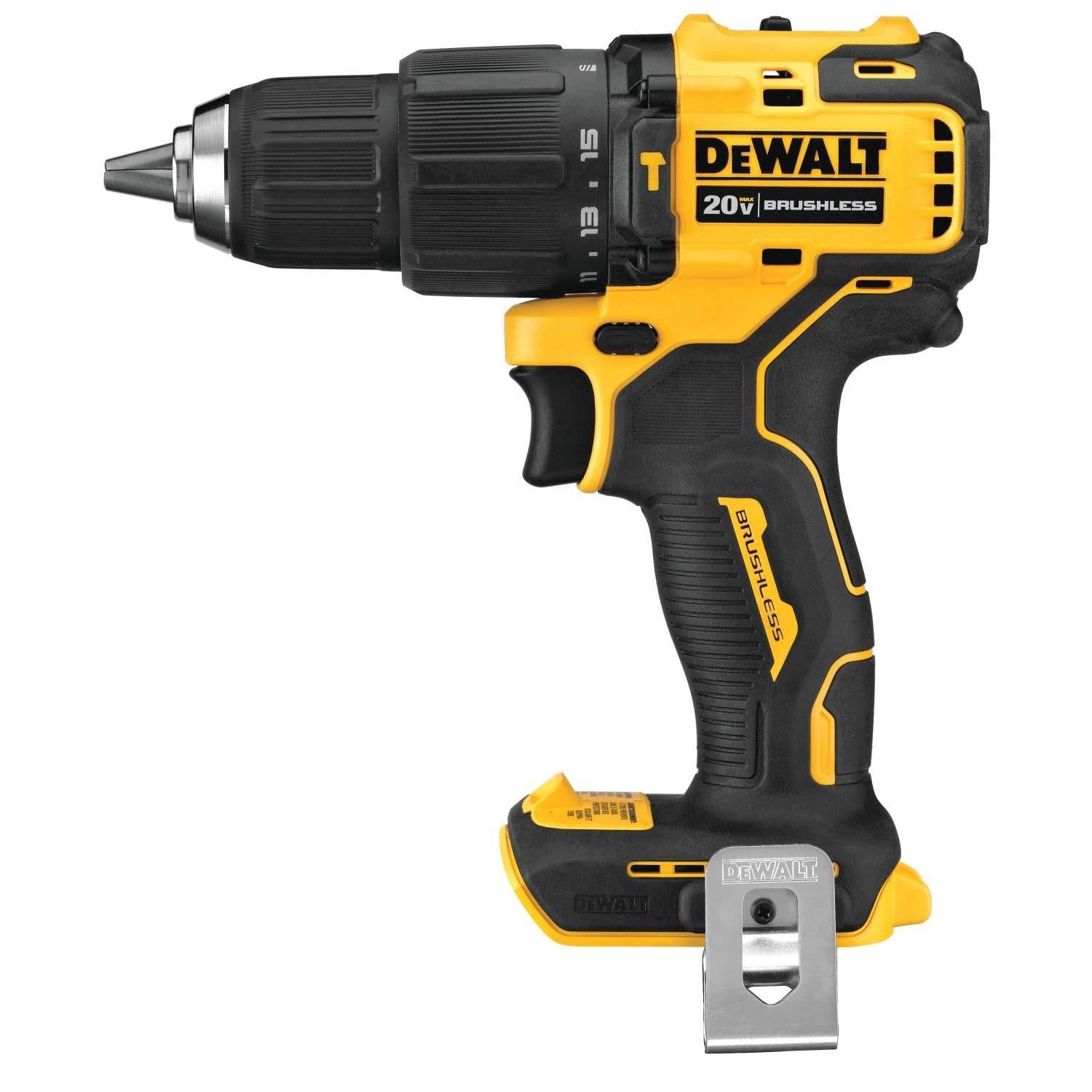 DeWalt DCD709B Atomic 20V MAX Brushless Compact Cordless 1/2-inch Hammer Drill/Driver, Tool Only