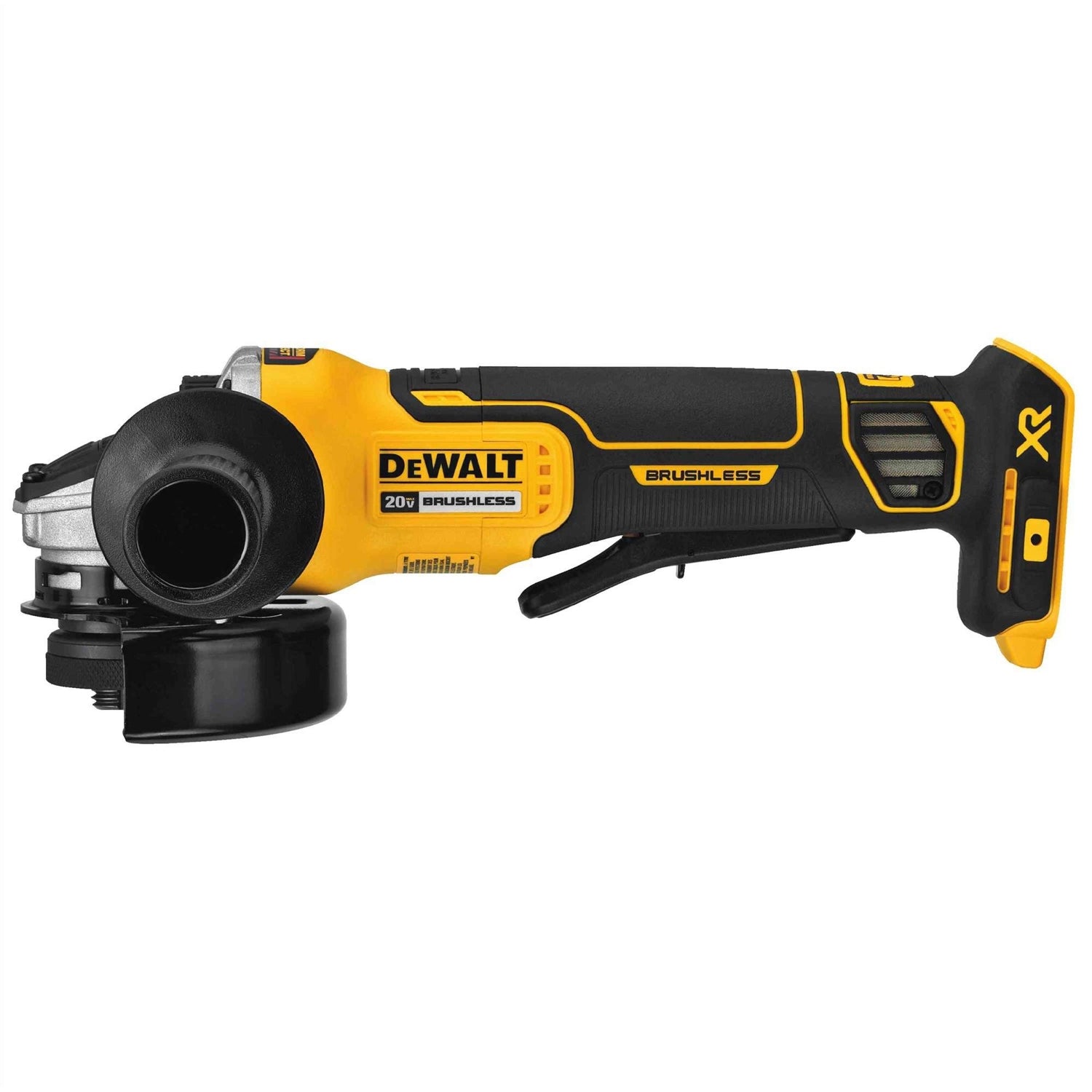 DeWalt DCG413B 4.5" 20V Max XR Brushless Paddle Switch Angle Grinder With Kickback Brake, Tool Only