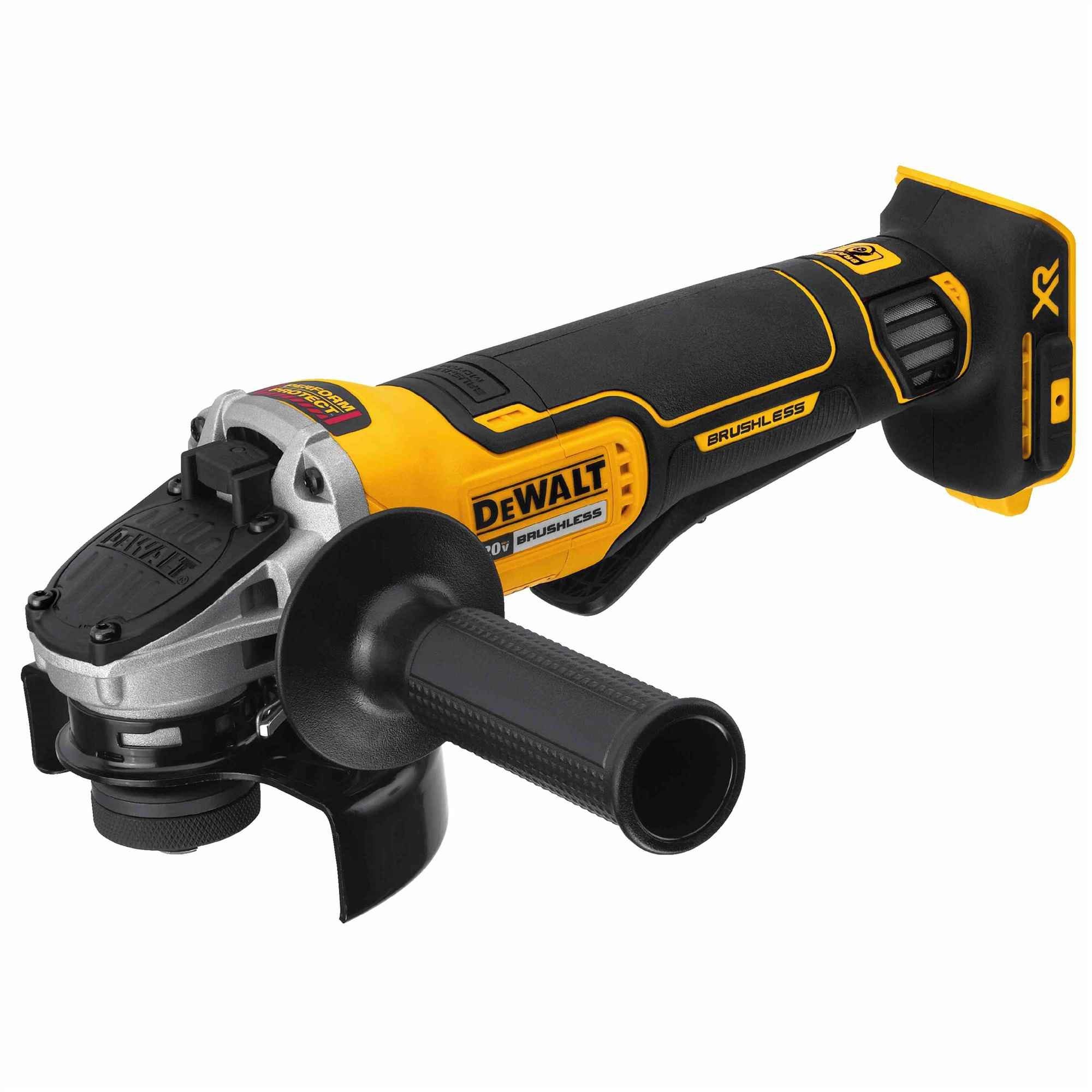 DeWalt DCG413B 4.5" 20V Max XR Brushless Paddle Switch Angle Grinder With Kickback Brake, Tool Only
