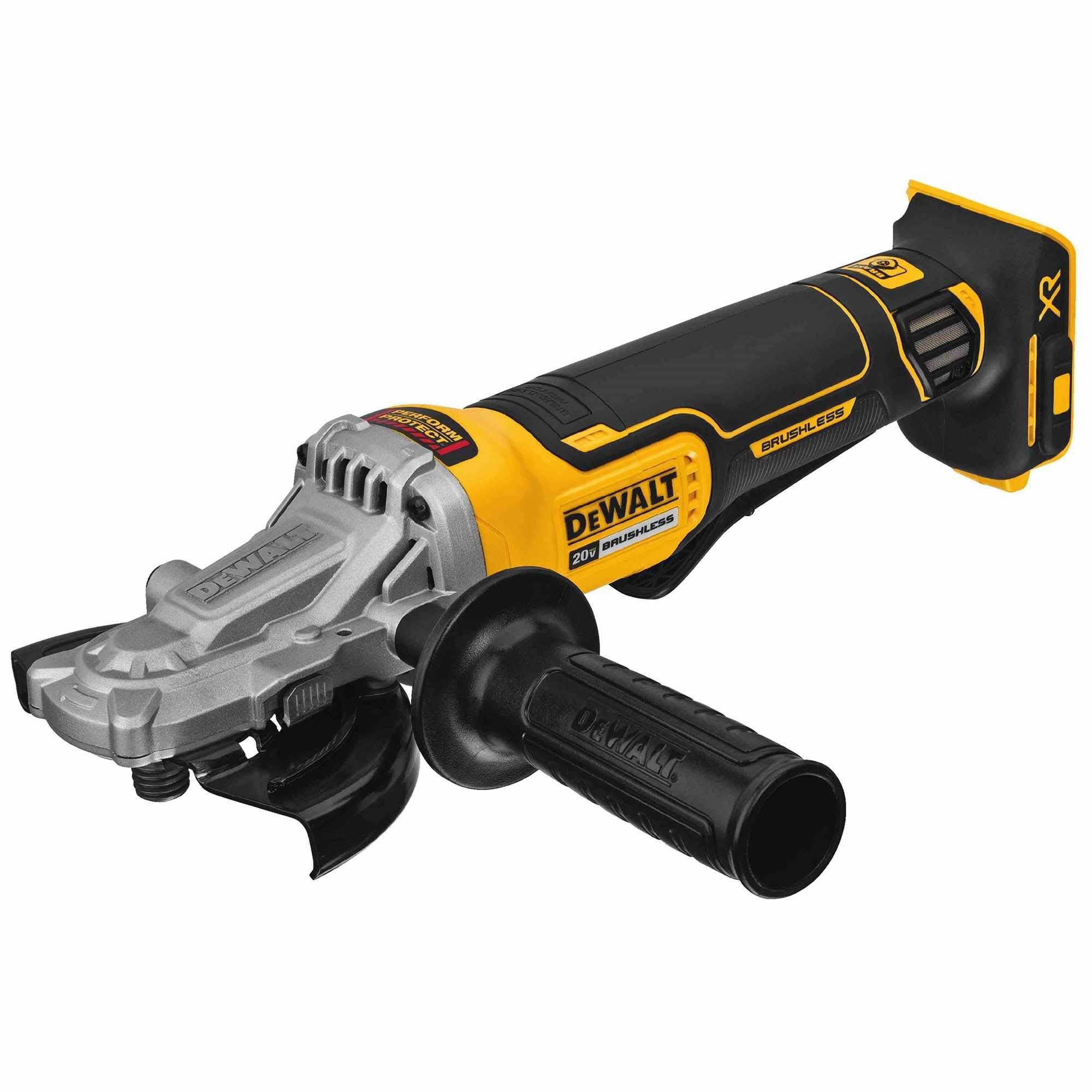 DeWalt DCG413FB 5" 20V Max XR Brushless Flathead Paddle Switch Small Angle Grinder With Kickback Brake