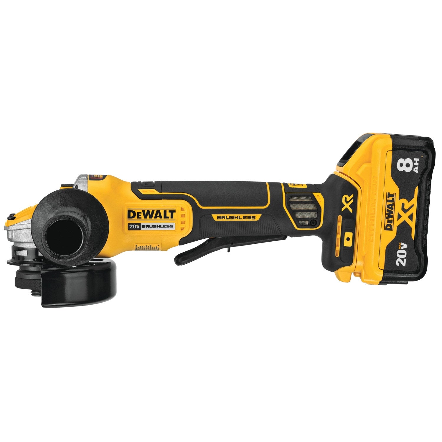 DeWalt DCG415W1 20V MAX XR Brushless 4-1/2 - 5 Inch Switch Small Angle Grinder 8.0Ah Kit
