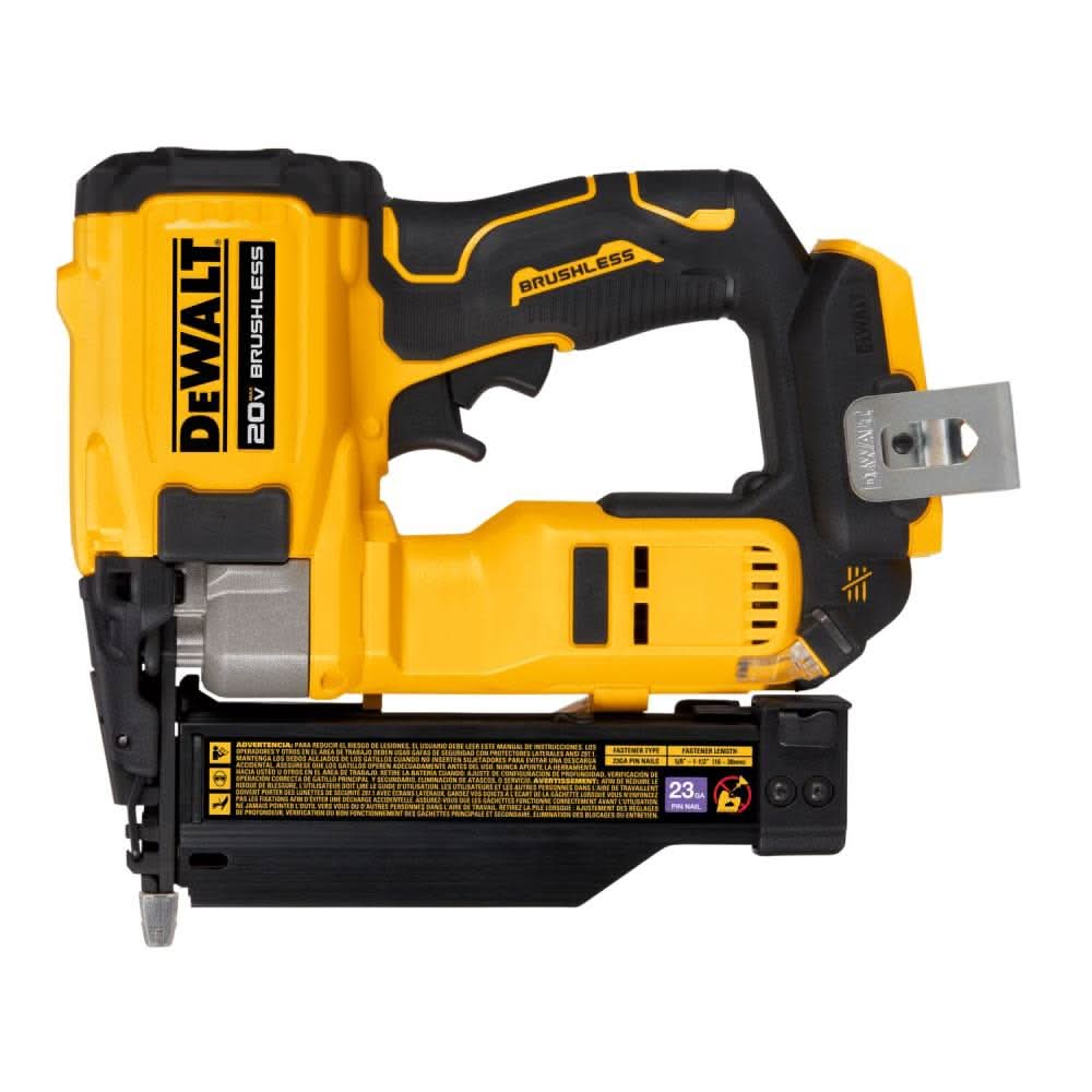 DeWalt 20V MAX ATOMIC 23GA Brushless Pin Nailer with 20V MAX XR 5.0Ah Battery & Charger Starter Kit
