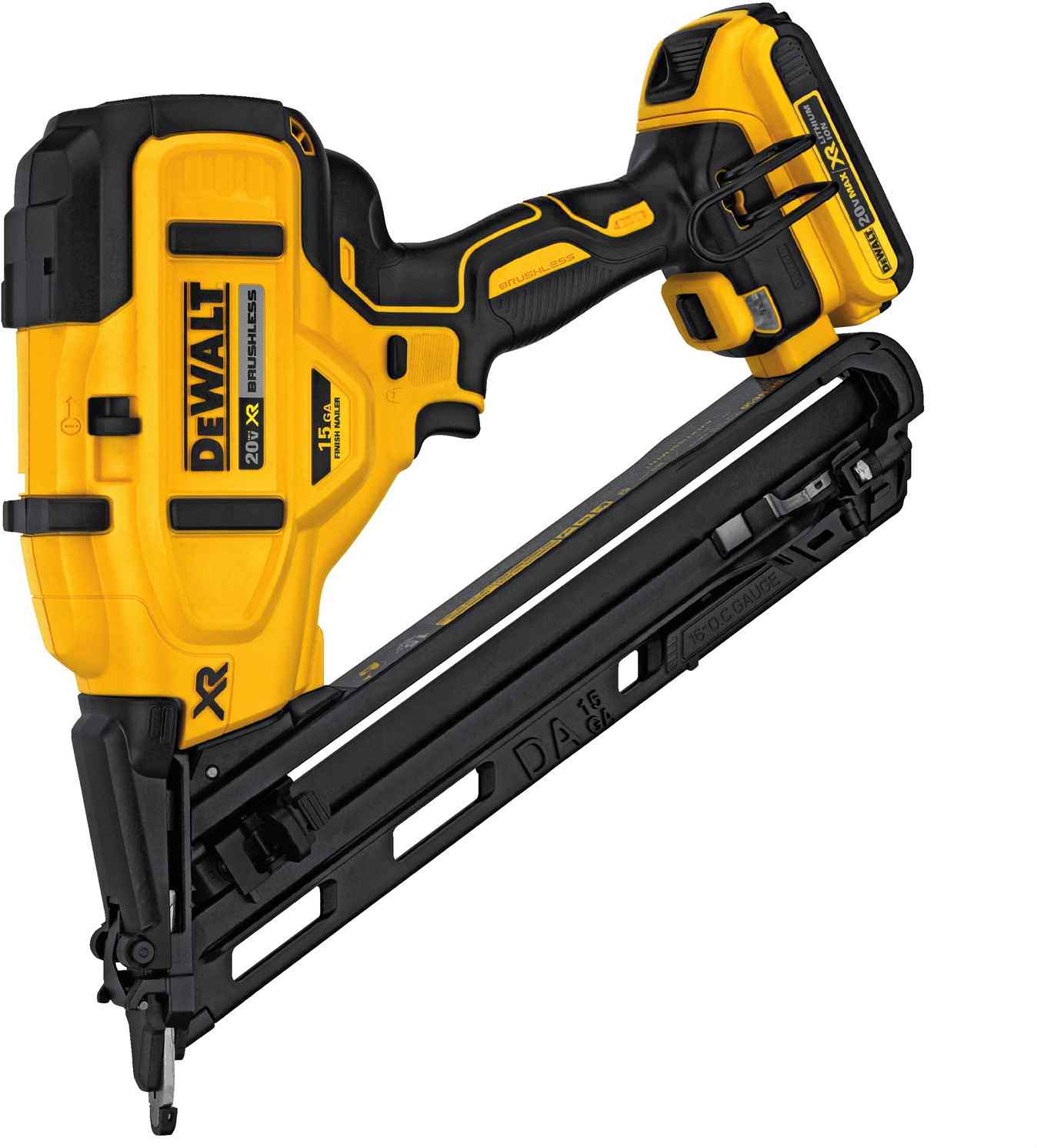 DeWalt DCN650D1 20V Max XR 15 Ga Angled Finish Nailer 2.0Ah Kit