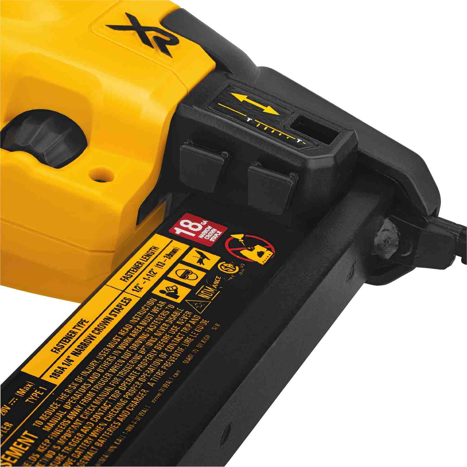DeWalt DCN681B 20V Max XR 18 Ga Narrow Crown Stapler, Tool Only