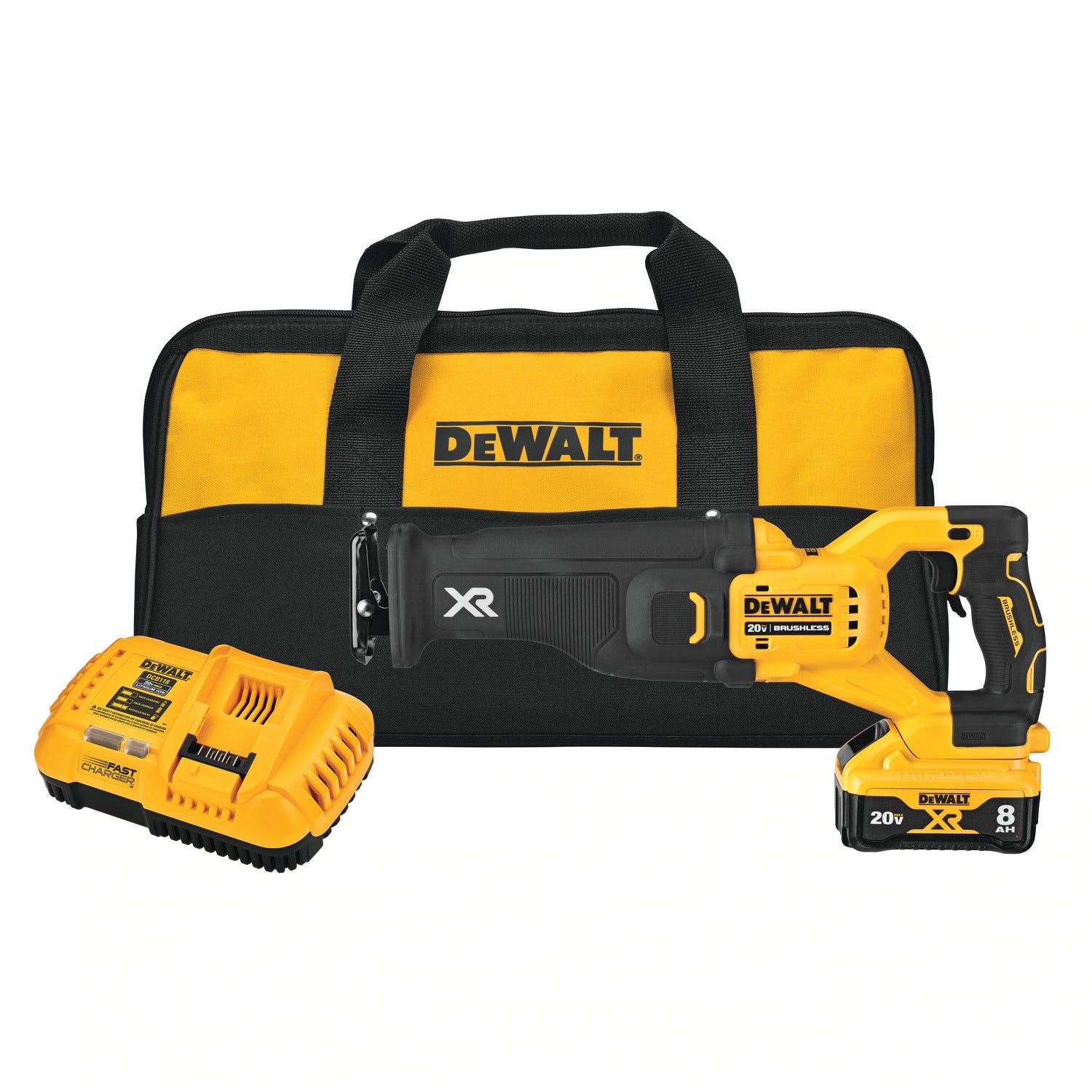 DeWalt DCS368W1 20V MAX XR Brushless Reciprocating Saw 8.0Ah Kit