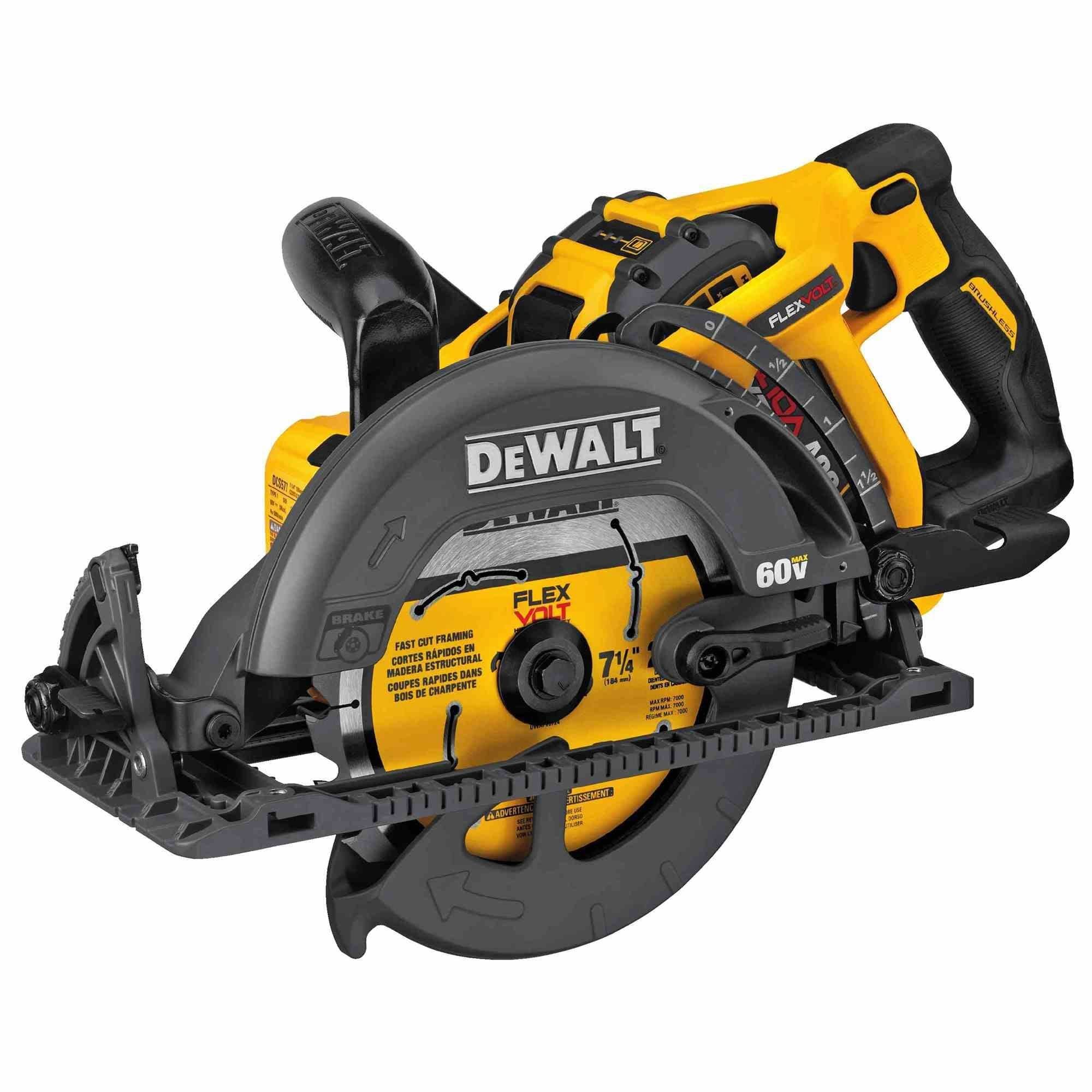DeWalt DCS577X1 Flexvolt 60V MAX 7-1/4-Inch Worm Drive Style Saw