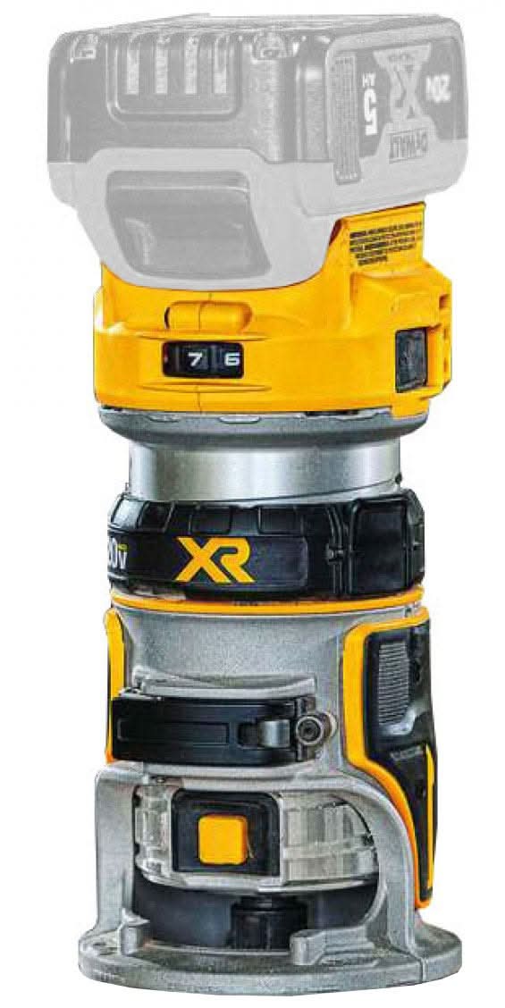 Cordless Wood Trimmer Router For Dewalt 18V/20V Batteries (XR, DCB) – Brushless Motor, Tool Only (Bare Unit)
