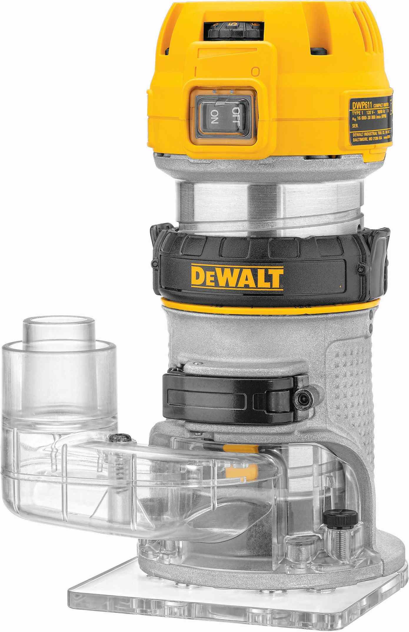 DeWalt DNP615 Compact Router Dust Collection Adapter for Fixed Base