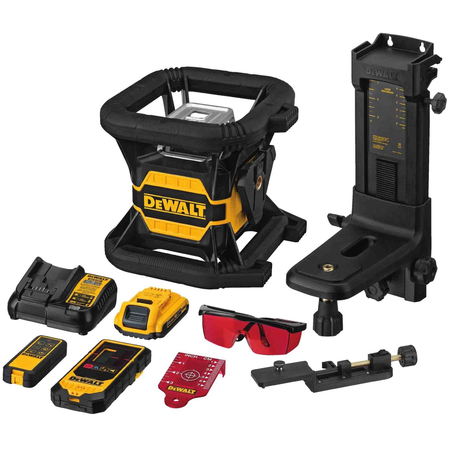 DeWalt DW080LRS 20V Max Tool Connect Red Tough Rotary Laser Level