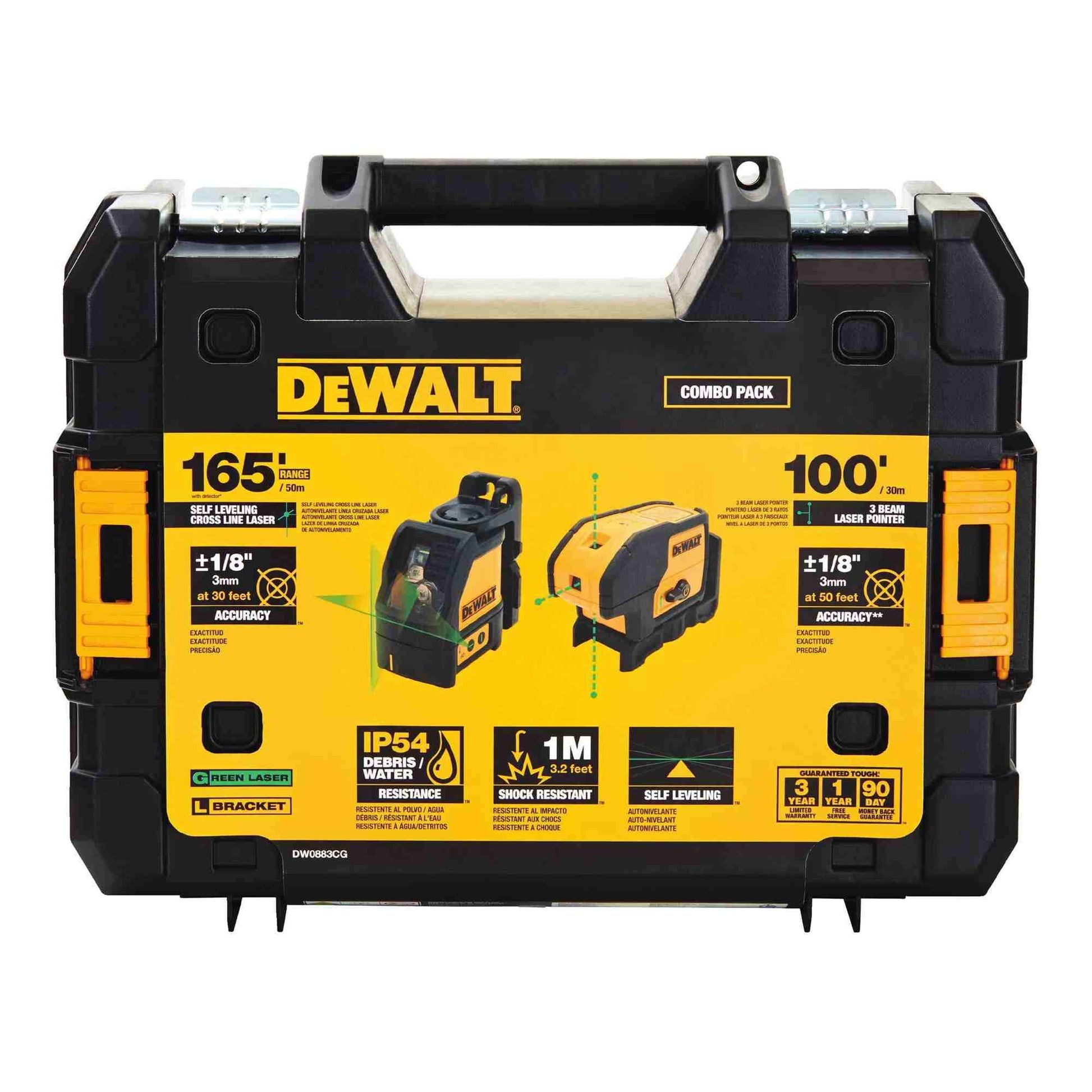 DeWalt DW0883CG Green Line & Spot Laser Combo TSTAK Kit