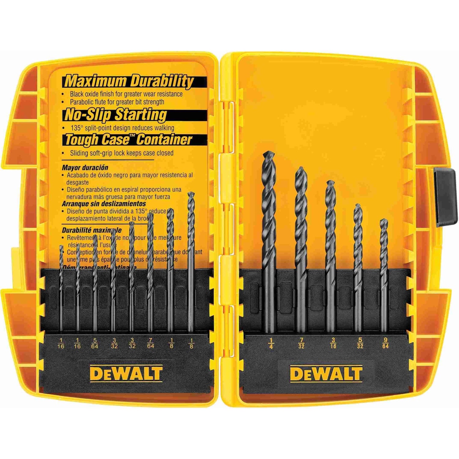 DeWalt DW1163 13 Piece Black Oxide Drill Bit Set