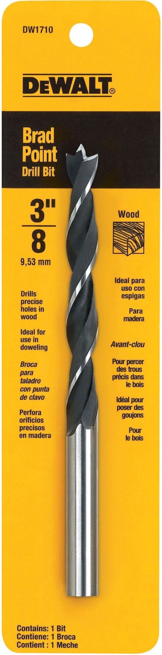 DeWalt DW1710 3/8" Brad Pt Bit