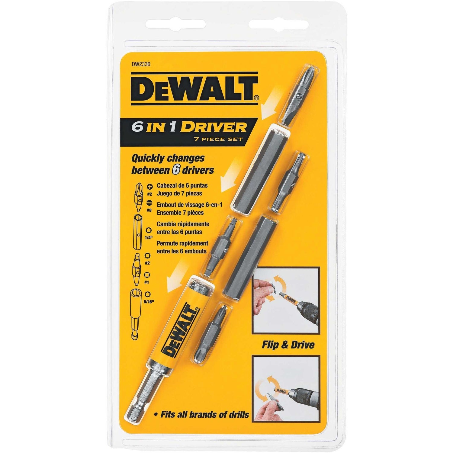 DeWalt DW2336 7-Piece 6-in-1 Driver Bit Set
