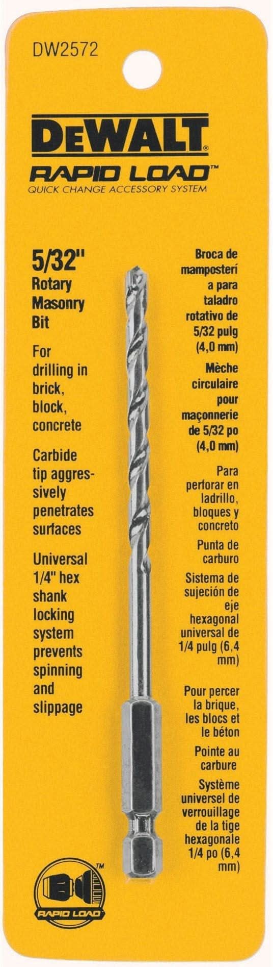 DeWalt DW2572 5/32" Rotary Masonry Bit