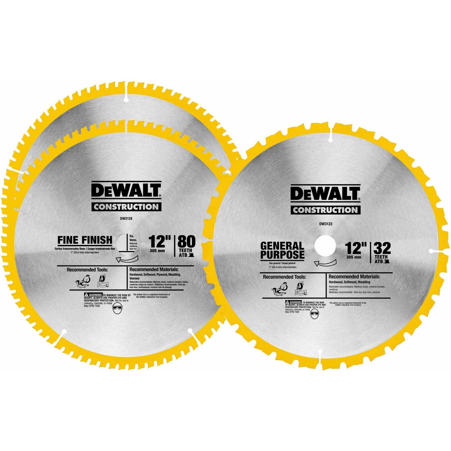 DeWalt DW3128P5 Construction 12-Inch Combo-Pack (DW3128 & DW3123)