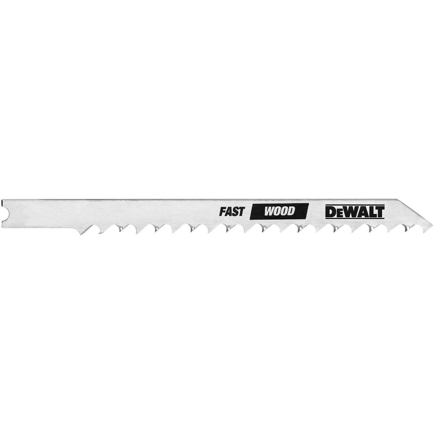 DeWalt DW3700H 4" 6 TPI U-Shank Fast/Rough Wood Cutting HCS Jigsaw Blade
