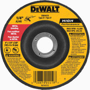 DeWalt DW4419 4" x 1/4" x 5/8" High Performance Metal Grinding Wheel