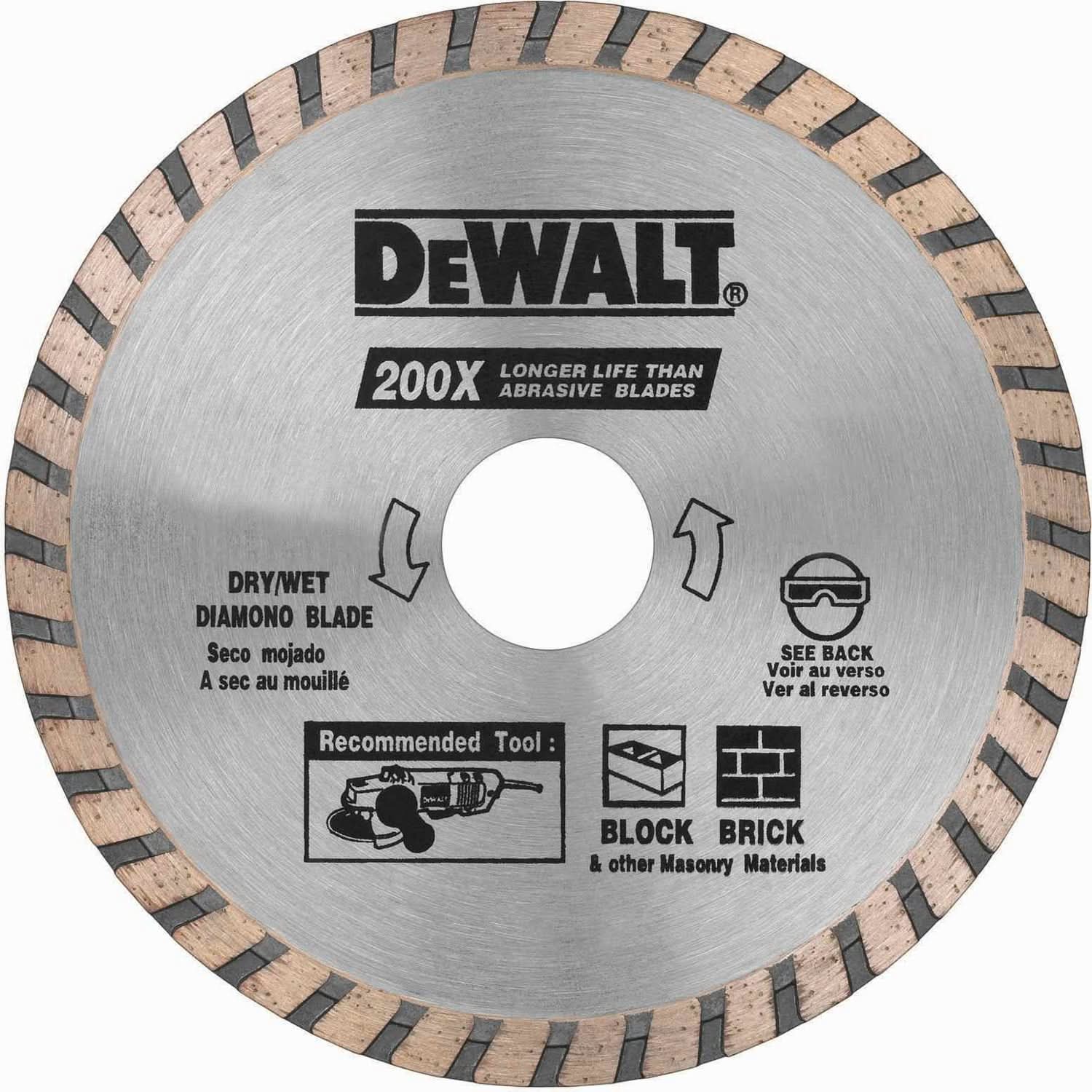 DeWalt DW4725 4-1/2 in. High Performance Diamond Masonry Blade