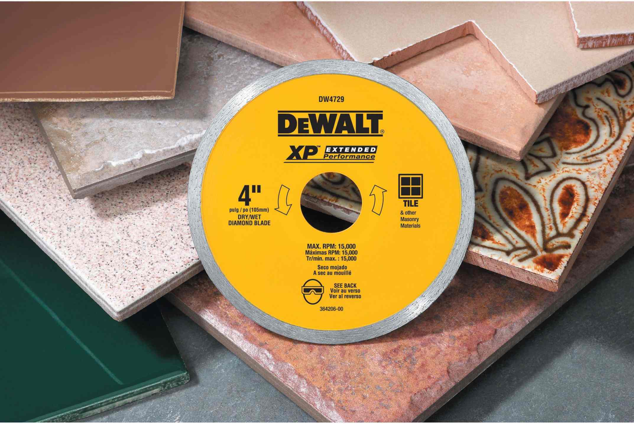 DeWalt DW4729 4 in. x .060 in. Ceramic Tile Blade Wet/Dry