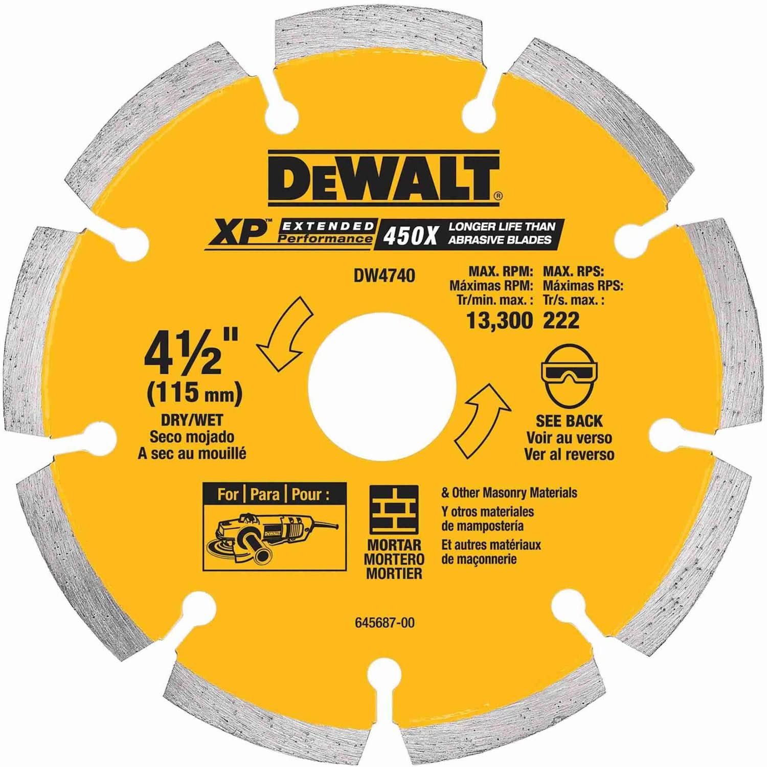 DeWalt DW4740 4-1/2 in. x .250 XP Tuck Point Blade
