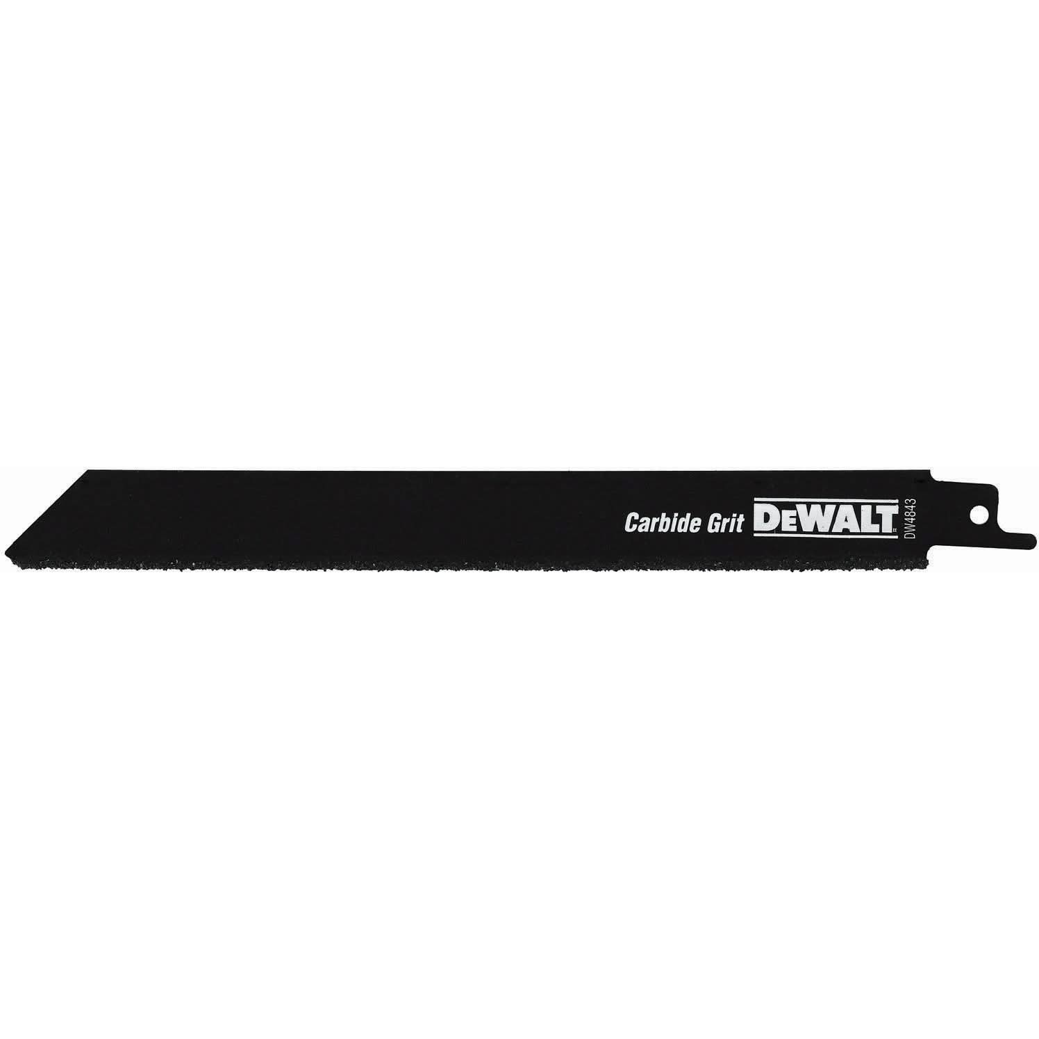 DeWalt DW4843 8" Carbide-Coated Reciprocating Saw Blade