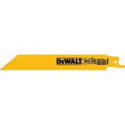 DeWalt DW4845 6" 10/14 TPI Straight Back Bi-Metal Reciprocating Saw Blade (5 Pack)