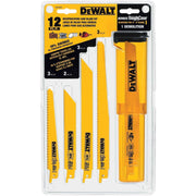 DeWalt DW4892 12 Piece Bi-Metal Reciprocating Saw Blade Set with Telescoping Case