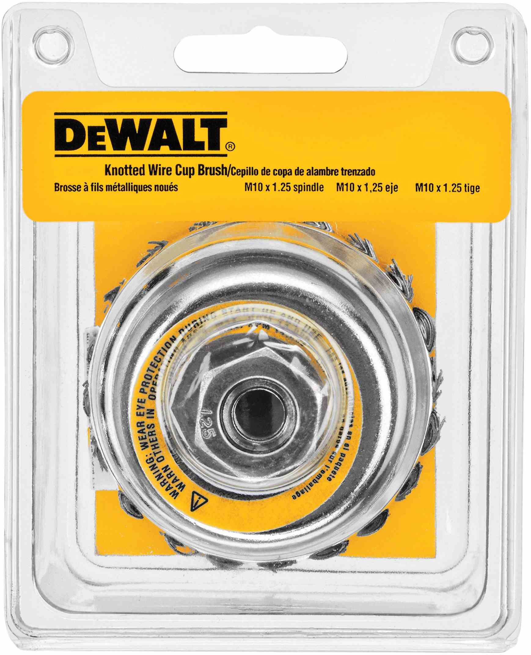DeWalt DW4916 4" x 5/8"-11 HP .020 Carbon Knot Wire Cup Brush