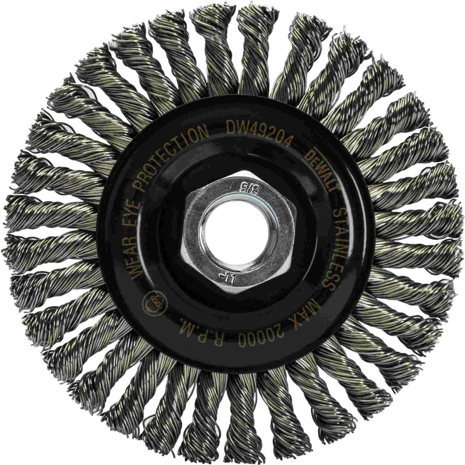 DeWalt DW49204 4" x 5/8"-11 HP .020 Stainless Stringer Wire Wheel