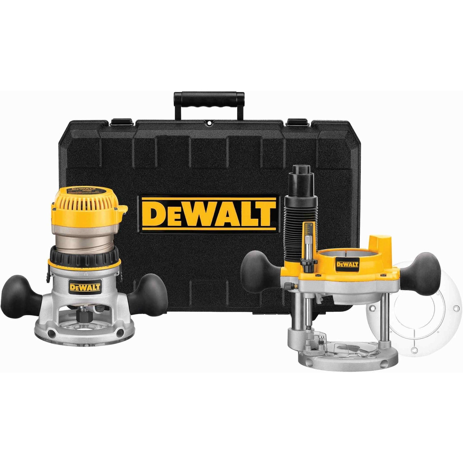 DeWalt DW618PK 2-1/4 HP EVS Fixed Base/Plunge Router Combo Kit w/ Soft Start