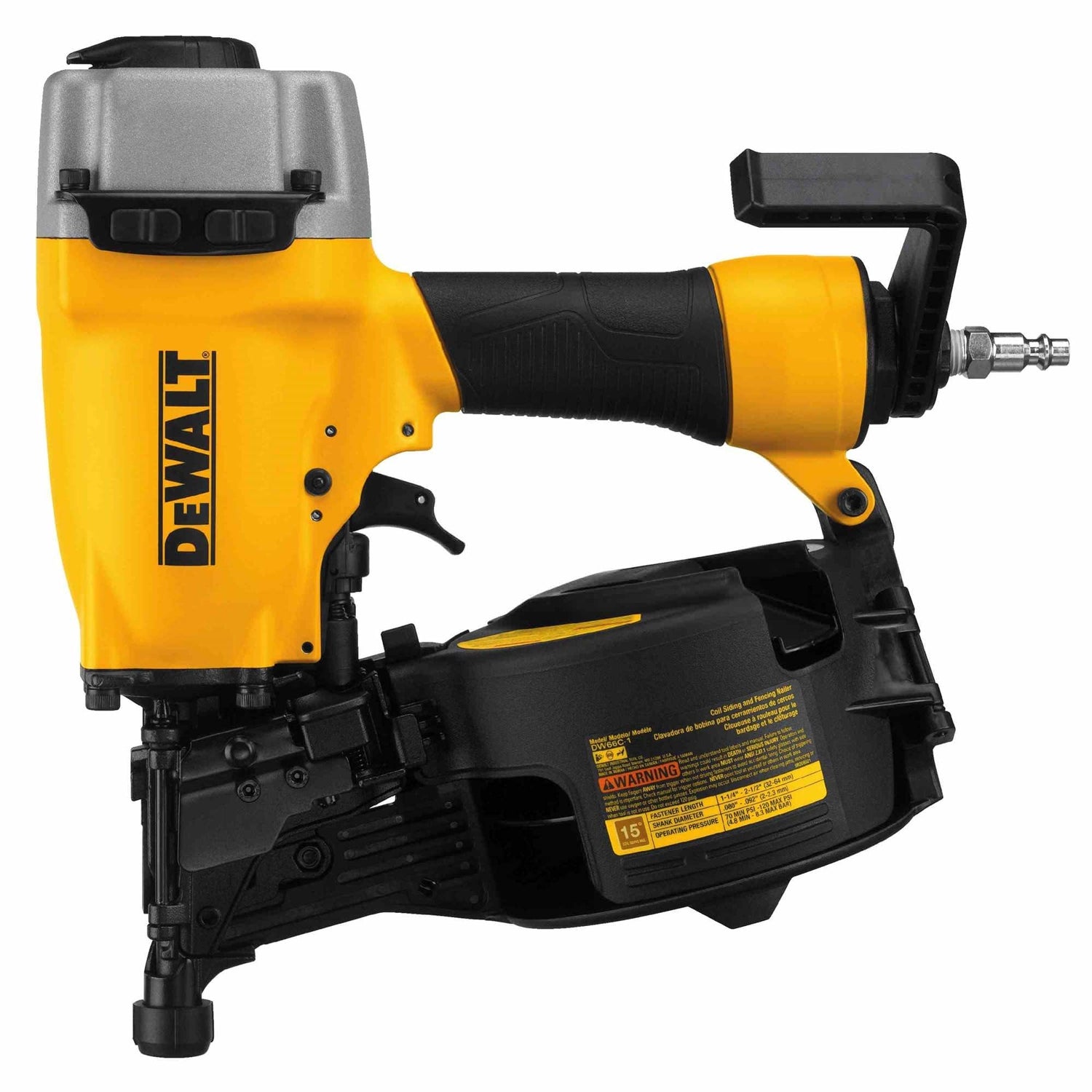 Dewalt DW66C-1 15 Degree Coil Siding And Fencing Nailer