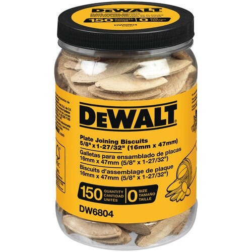 DeWALT DW6804 Tube of 150 No. 0 size Biscuits