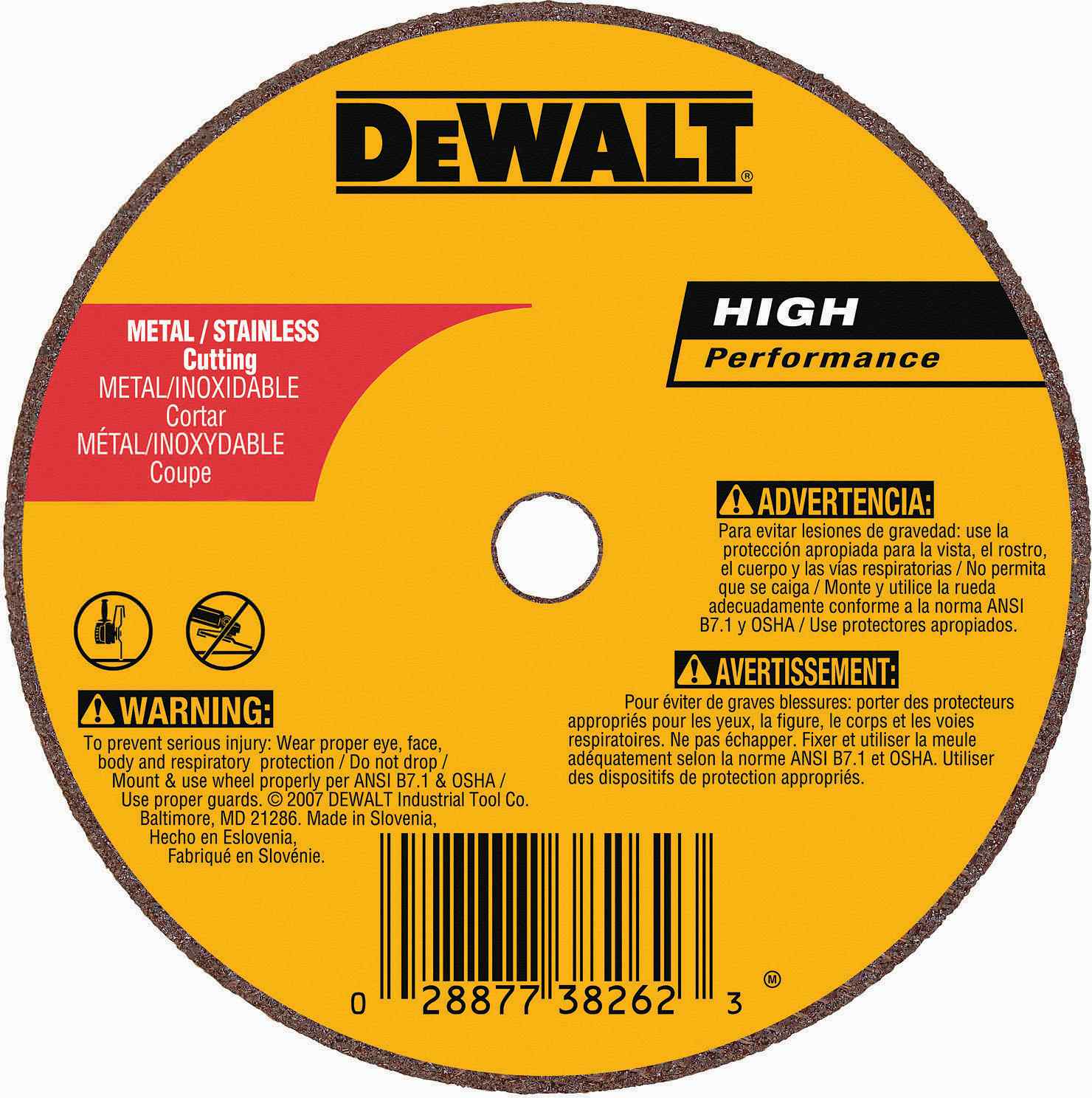 DeWalt 20V MAX XR Brushless 3 in. Cut-Off Tool (Tool Only) with 3" X 1/16" X 3/8" A60T Long Life Wheel