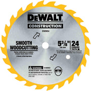 DeWalt DW9054 5-3/8 in. 24-Tooth Carbide Blade (Smooth Woodcutting)